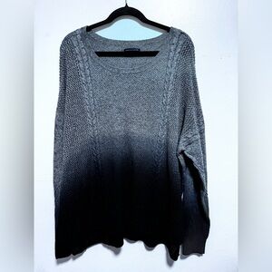 American Eagle Gray Open Knit Cable Sweater Women’s XXL Lightweight Cozy